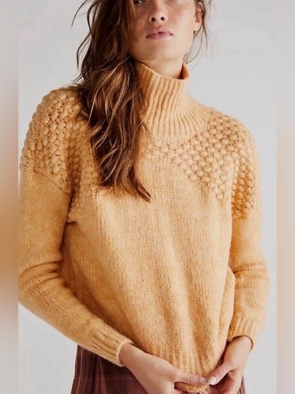Free People Bradley Carmel Pullover Sweater
